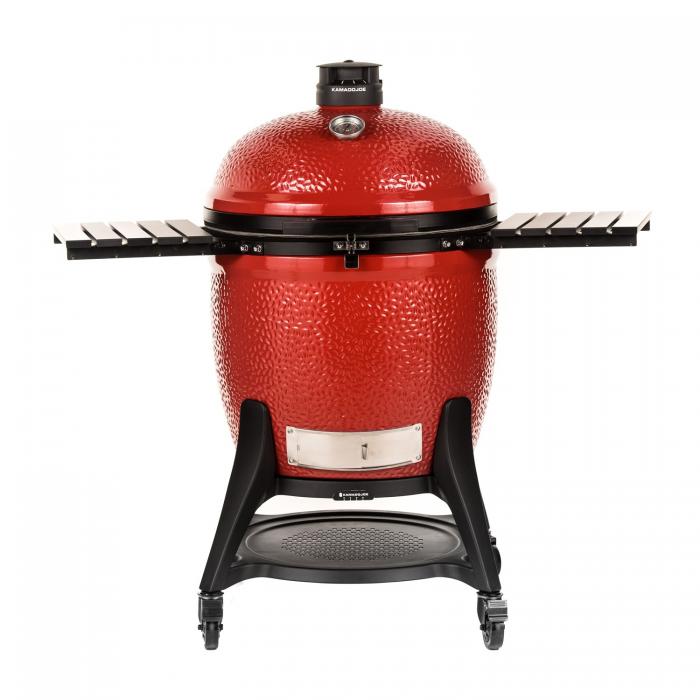 Keramický gril kamado Joe Big III. červený na pevném mobilním stojanu