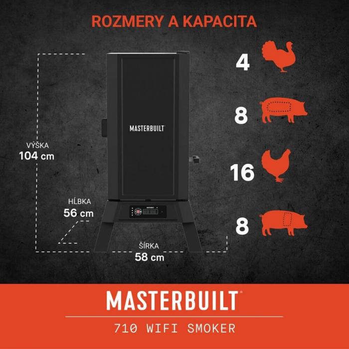 Digitální elektrická udírna 710 WIFI Masterbuilt
