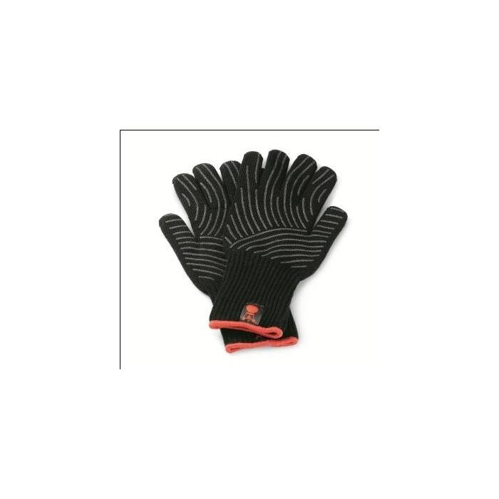Weber grilovací rukavice se silikonovým úchopem, černé, sada L/XL