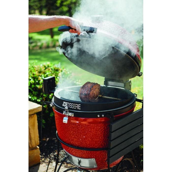 Keramický gril Kamado Big Joe II.  červený na mobilním stojanu