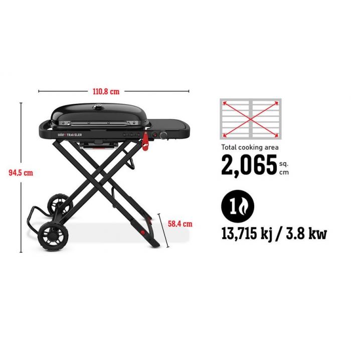 Plynový gril Weber Traveler edice Stealth