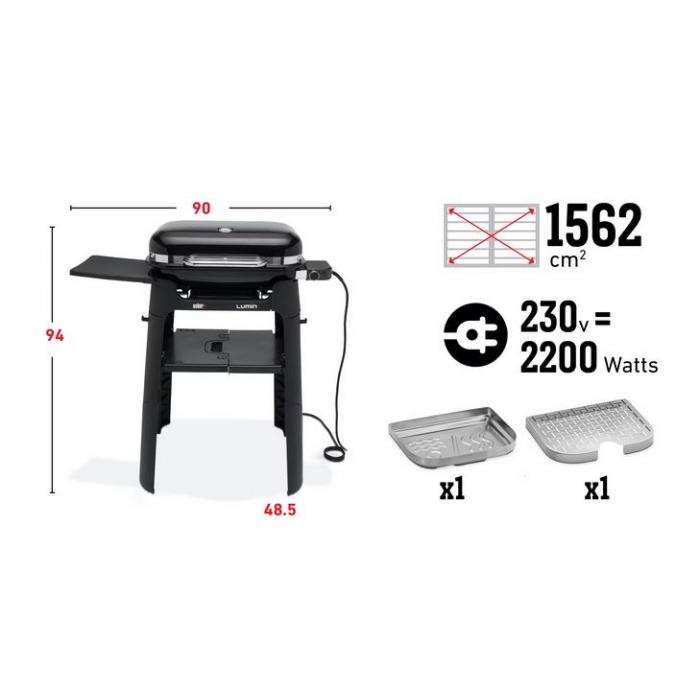Weber Lumin Stand, Black  elektrický gril se stojanem